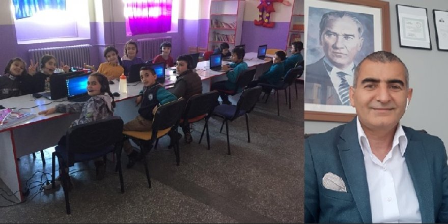 Yusufpaşa Mahallesi Muhtarı A. Ferit Koç'tan  İsmetpaşa İlköğretim Okulu'na" Bilgisayar Kullanım Odası"