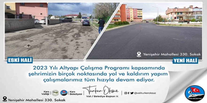 Kars Belediyesinin BSK asfalt çalışmaları devam ediyor