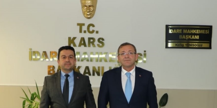 Vali Ziya Polat'tan İdare Mahkemesi Başkanı Kerim Yonisoğlu'na Ziyaret