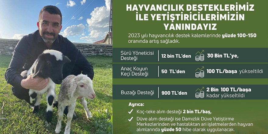 Milletvekili Çalkın : Hayvancılık Desteklerinde Yüzde 100-150 Oranında Artış Sağlandı