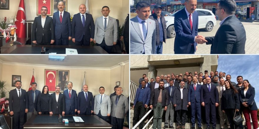 Milletvekili Adem Çalkın, Ak Parti Arpaçay Belediye Başkanı Zeki Elma'ya hayırlı olsun ziyaretinde bulundu