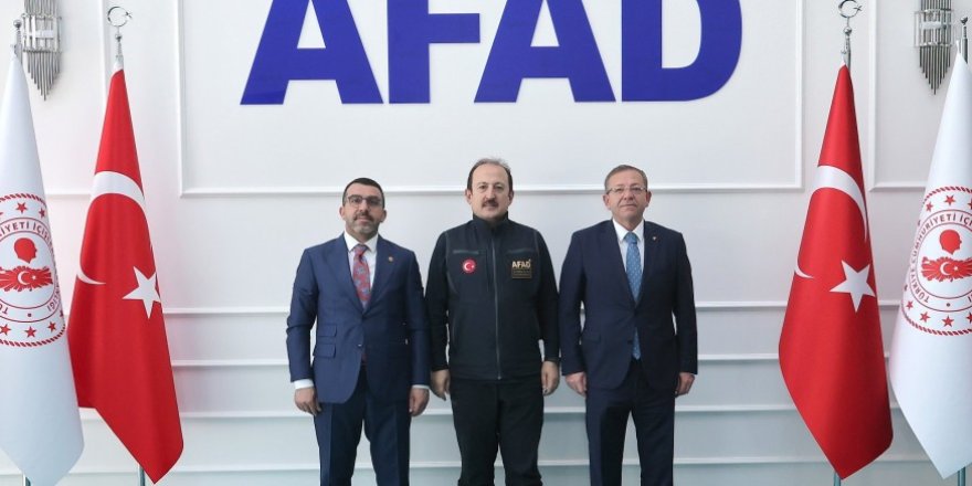 Vali Polat ve Milletvekili Çalkın, AFAD Başkanı Pehlivan'ı Ziyaret Etti
