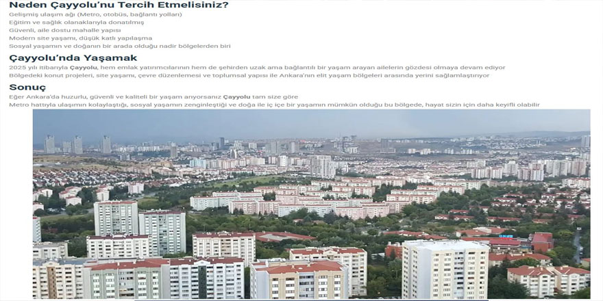 Ankara'nın Gözdesi: Çayyolu ve Ümitköy'de Keşfe Çıkın