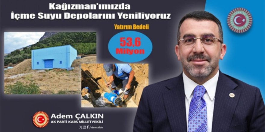 Milletvekili Çalkın: Kağızman'a 53,6 Milyon TL’lik Yatırım