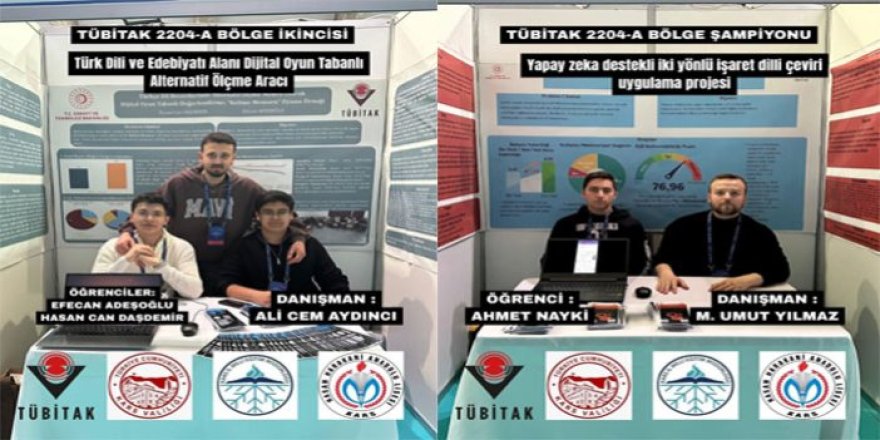 Hasan Harakani Anadolu Lisesi’nden TÜBİTAK başarısı