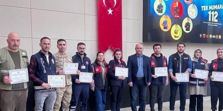 Vali Ziya Polat’tan 112 Personellerine Başarı Belgesi