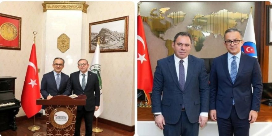 Azerbaycan heyeti, Vali Polat ve Başkan Senger ile bir araya geldi