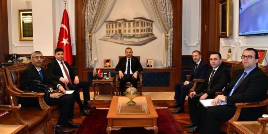 Azerbaycan Heyetinden Trabzon Valisi Tahir Şahin’e Ziyaret
