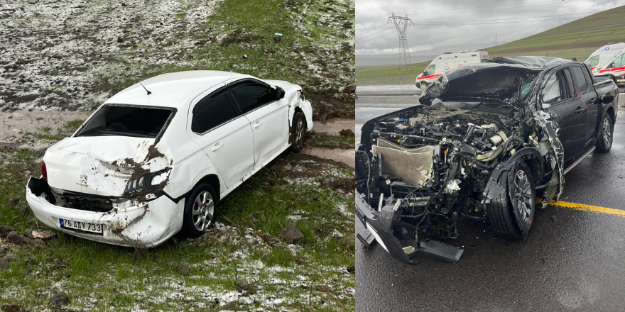 Iğdır Valisi M. Fırat Taşolar’ın koruma ekibi kaza yaptı