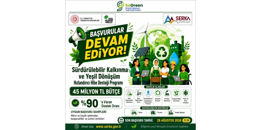 SERKA’dan Yeşil Dönüşüme 45 Milyon TL’lik Hibe Desteği