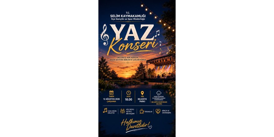 Selim’de Müzik Sesleri Yükselecek, Sinema Perdesi Kurulacak