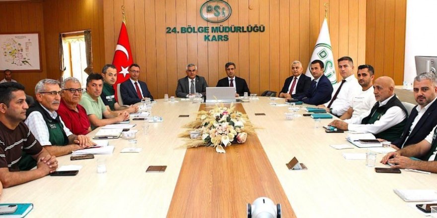 Kars DSİ Bölge Müdürlüğü'nde değerlendirme toplantısı düzenlendi