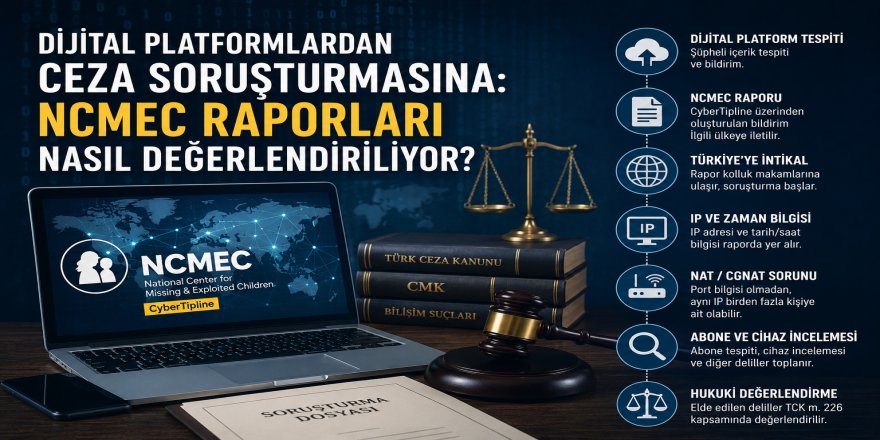 Dijital Platformlardan Ceza Soruşturmasına: NCMEC Raporları Nasıl Değerlendiriliyor?