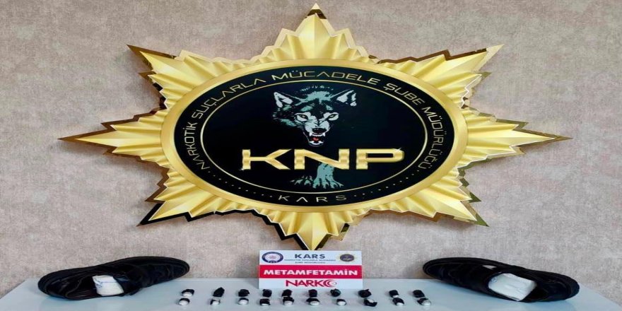 Kars’ta Ayakkabı Tabanından 123,61 Gram Metamfetamin Çıktı
