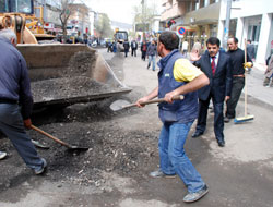 Kars’ta asfalt çalışması