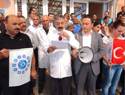 Sağlıkçılardan teröre tepki