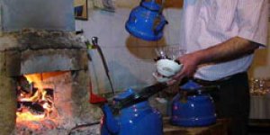 Sabahçı kahvesinde çay molası