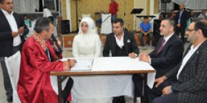 Eskin ve Çalkın ailelerinin mutlu günü