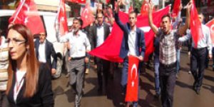 Teröre lanet, şehide saygı yürüyüşü