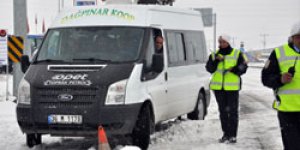 Kars’ta kış lastiği uygulaması