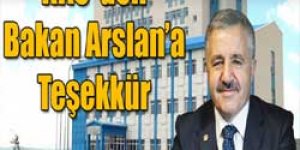 KAÜden Bakan Arslana Teşekkür