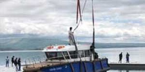 Çıldır Gölü’ne tekne indirildi