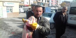 Aras Nehri’nde boyu kadar balık yakaladı