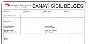 Sanayi Siciline kayıt olmayı unutmayın