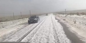 Ağustos ayında Kars beyaza büründü