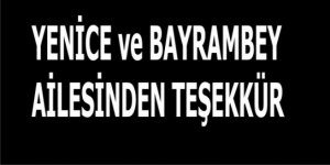 Vefat ve Teşekkür