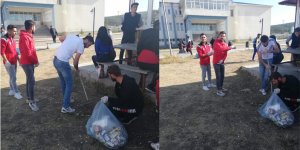 Sarıkamış’ta öğrencilerden çevre temizliği