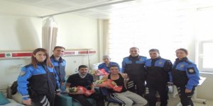 Kars Polisi, yaralı askerlere moral ziyaretinde bulundu