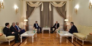 Azerbaycan Cumhurbaşkanı Aliyev, Tarım ve Orman Bakanı Pakdemirli ve Başkan Kılıç'ı Kabul Etti