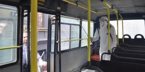 Kars’ta toplu taşıma araçları dezenfekte ediliyor