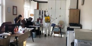 Digor Kaymakamlığı dezenfekte çalışmaları yapıyor