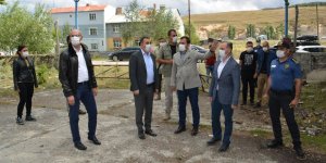 Vali Öksüz, Sarıkamış ’ta bir takım incelemelerde bulundu