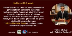 Öksüz'den Muhtarlar Günü mesajı