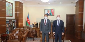 Vali ve Başkan Öksüz'den Azerbaycan Kars Başkonsolosu Nuri Guliyev'e Tebrik Ziyareti