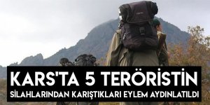  Kars'ta etkisiz hale getirilen 5 teröristin silahlarından karıştıkları eylem aydınlatıldı