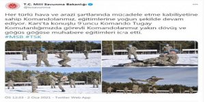 Sarıkamış'ta komandoların karda yakın dövüş eğitimi