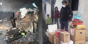 Evi yanan vatandaşa Kızalay’dan yardım eli