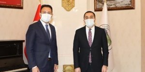 Denizbank Kars Şube Müdürü Habip Güzel'den Vali ve Başkan Türker Öksüz'e Ziyaret