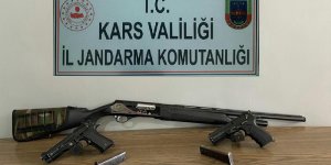 Kars’ta ihbarı değerlendiren jandarma ruhsatsız silahlar yakaladı