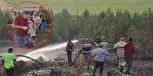 Kars’ta örtü yangını ormanlık alana sıçradı!
