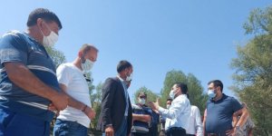 Başkan Çalkın, selin vurduğu Aynalı Köyü'nde...