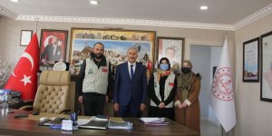Kars Genç İnsani Yardım Vakfı ekibinden Müdür Aydın Acay’a ziyaret...