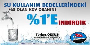 Kars Belediyesi, Su Kullanım Bedellerindeki %8 Olan KDV’yi %1’e İndirdi