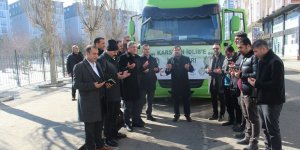 İyilik Tırı, Kars’tan İdlib’e dualarla gönderildi