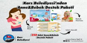 Kars Belediyesi'nden Anne-Bebek destek paketi
