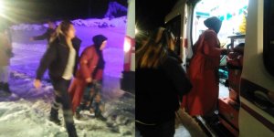 Kars’ta hamile kadın 6 saatte hastaneye ulaştırıldı